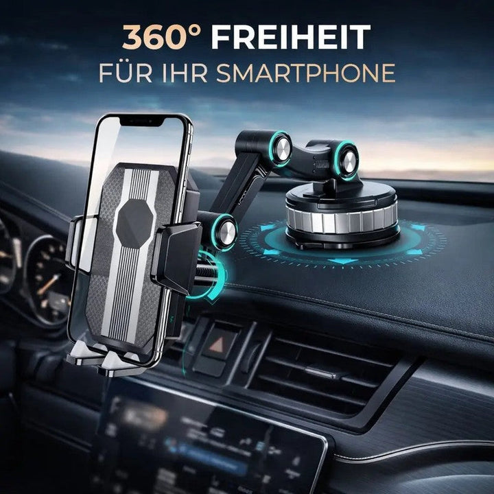 Soporte de coche para teléfono móvil con ventosa, ajustable y universal, esencial para viajes y navegación.
