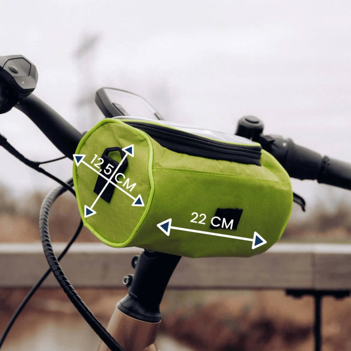 Bolsa de viaje para bicicleta resistente al agua, con pantalla táctil para GPS y almacenamiento de accesorios.