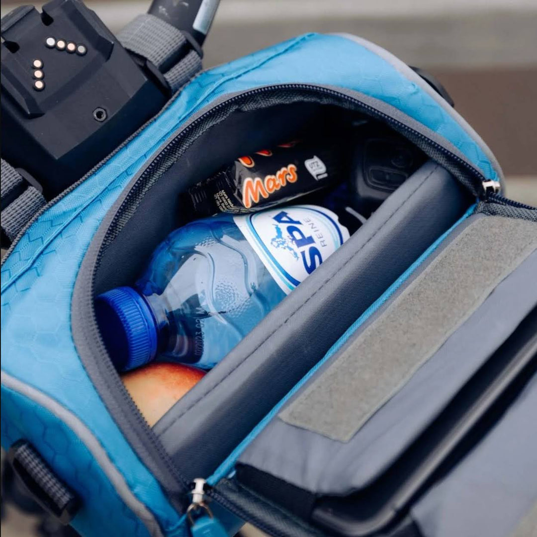 Bolsa bicicleta impermeable con pantalla táctil para smartphone, soporte manillar, organizador para ciclismo.