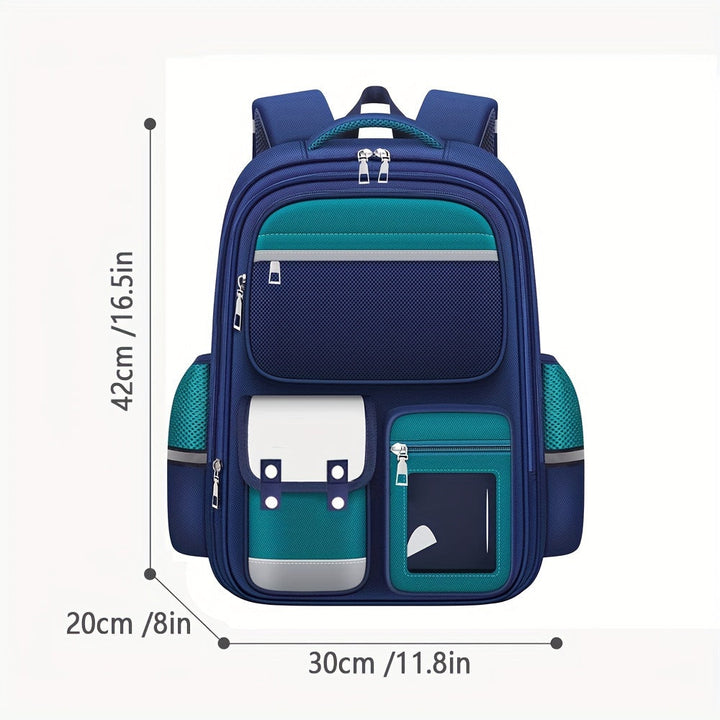 Mochila juvenil impermeable para escuela o viaje. Espaciosa, duradera y fácil de limpiar.