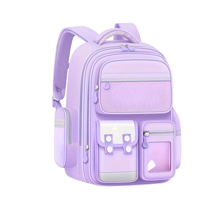 Mochila escolar espaciosa con colores vibrantes. Impermeable y resistente para niños.