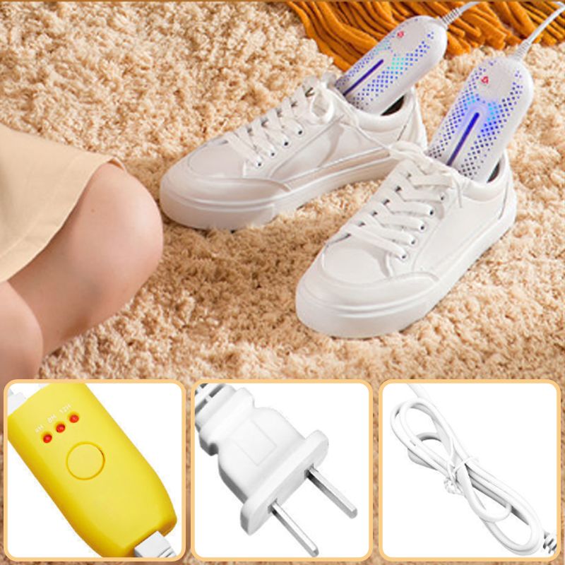 Cuidado del calzado: secador antibacteriano con luz UV de 25W para desinfectar, secar y eliminar olores.