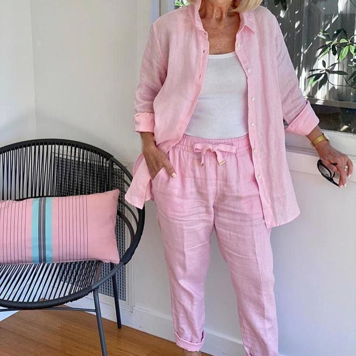 Conjunto casual de dos piezas lounge Sierra suave para mujer, ropa de casa versátil, moderna y muy cómoda.
