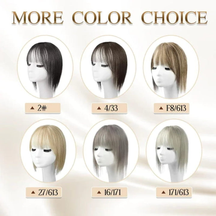 Logra un look natural con esta extensión de cabello y flequillo para mujeres, sin esfuerzo.