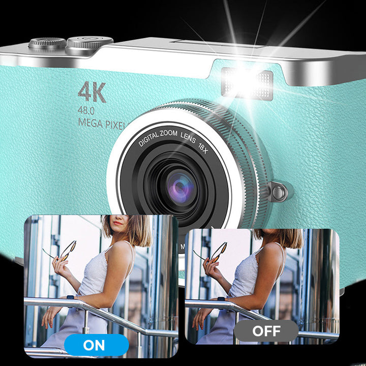 Fotografía HD y vlogging 4K con esta avanzada cámara digital con zoom.