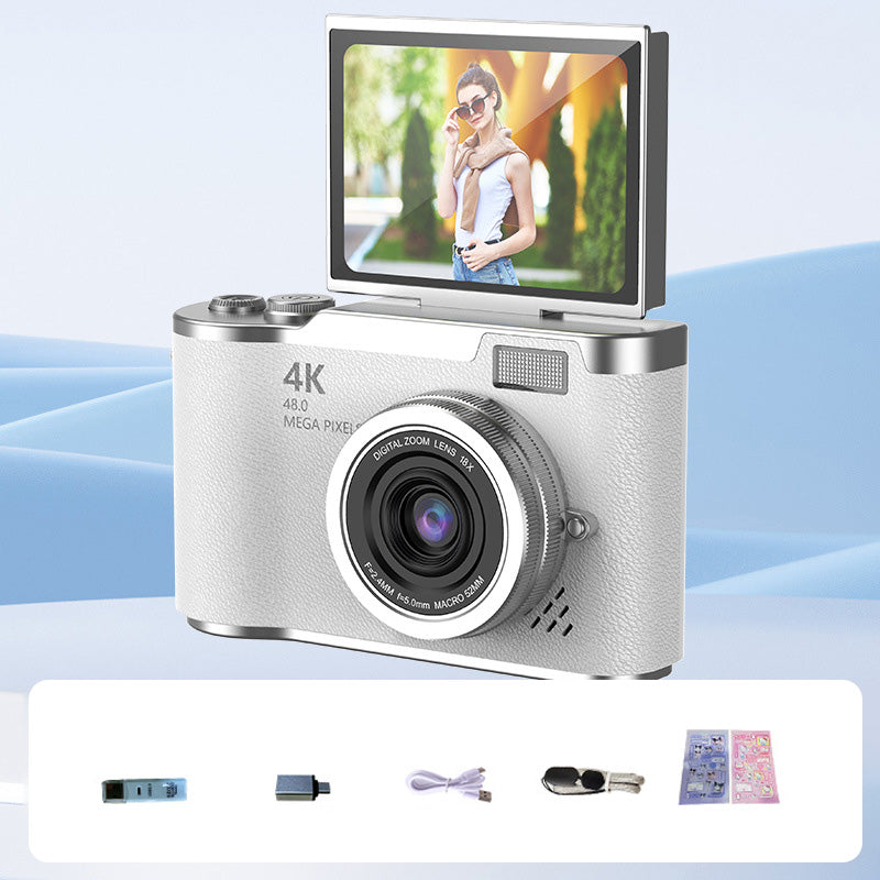 Cámara digital 4K HD ideal para vlogging y fotos de alta calidad.