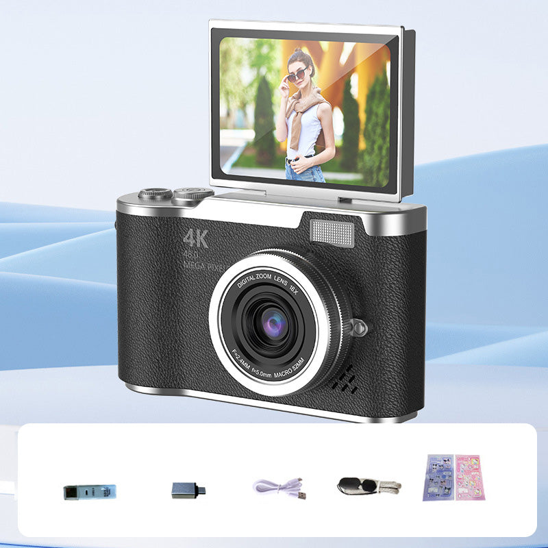 Cámara digital 4K para videografía, captura videos fluidos y de alta resolución.