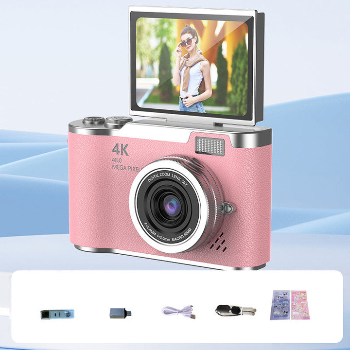 Lente de la cámara digital 4K HD, garantizando nitidez en cada toma.