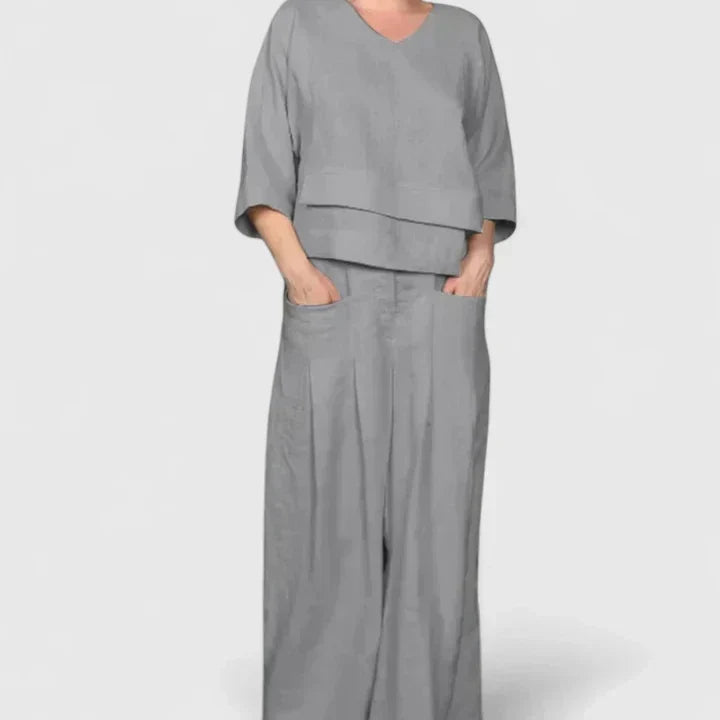 Conjunto de dos piezas para mujer, elegante y cómodo, ideal para uso diario o casual de verano.