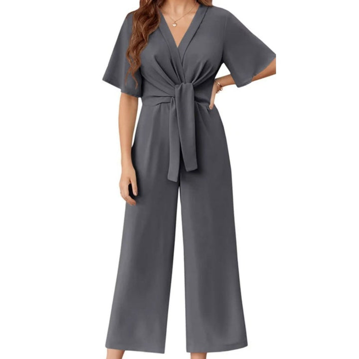 Ropa de mujer: mono elegante con escote cruzado. Ideal para eventos, fiestas y look sofisticado.