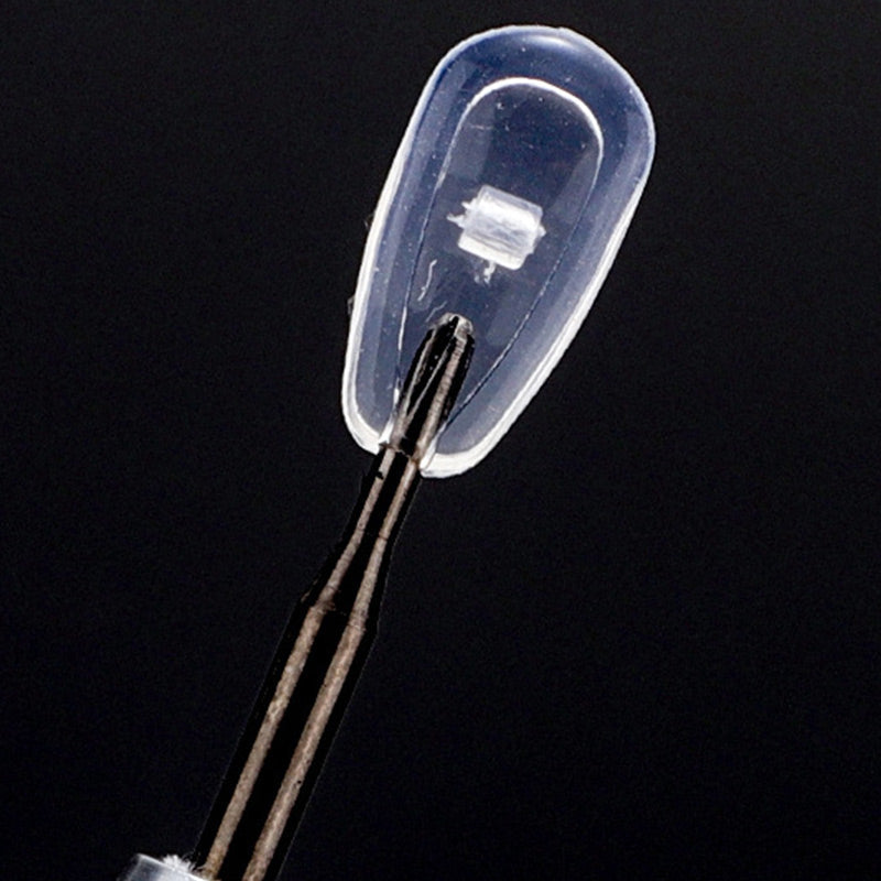 Almohadillas de silicona transparentes para nariz de gafas, brindando confort y reduciendo presión.