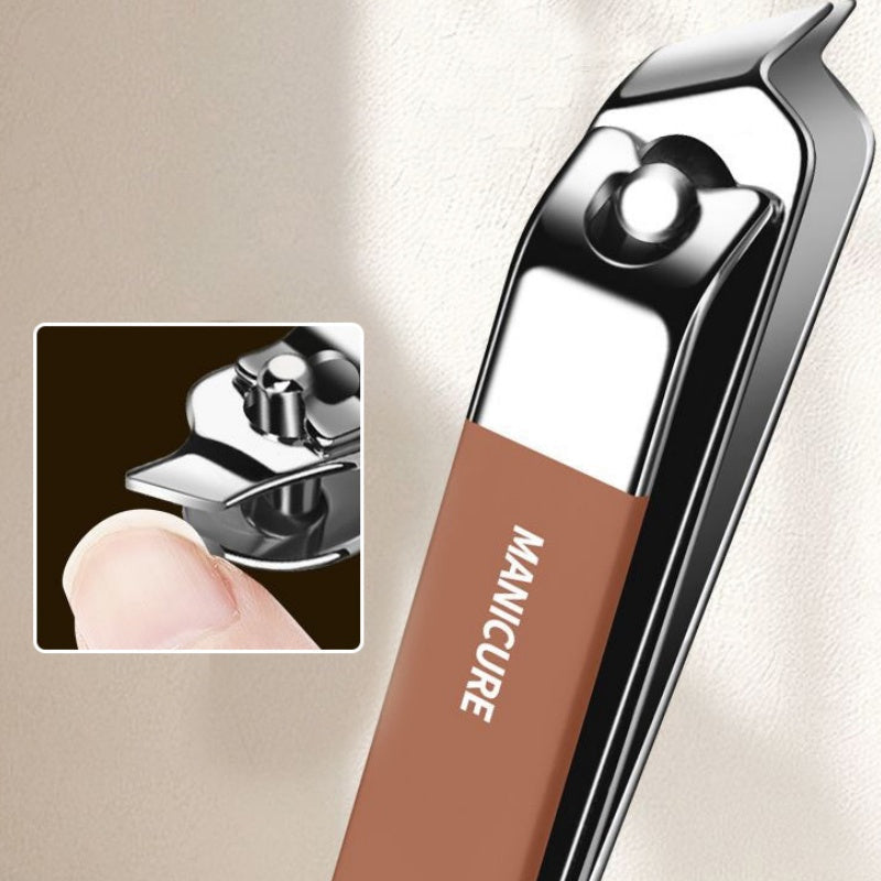 Set de manicura de viaje unisex con cortauñas y herramientas de cuidado personal. Compacto y de acero carbono.