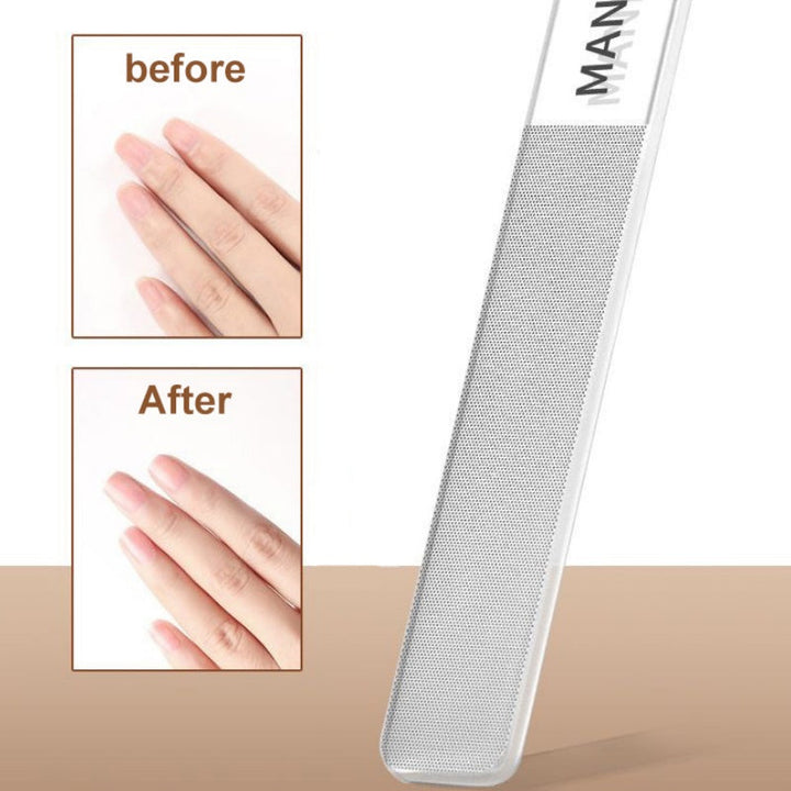 Set de 7 herramientas de manicura unisex de acero carbono para cuidado personal y aseo. Perfecto para viaje.