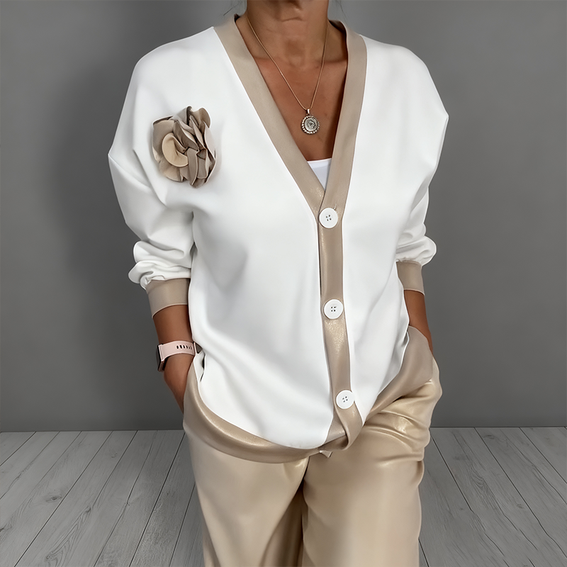 Conjunto de cárdigan y top sin mangas para mujer. Moda elegante y casual, perfecto para primavera, otoño y oficina.