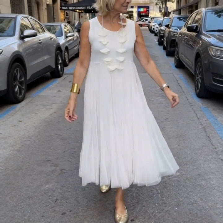 Blusa 3/4 del conjunto dos piezas para mujer. Ropa elegante y cómoda, estilo casual chic de tendencia. Primavera-verano.