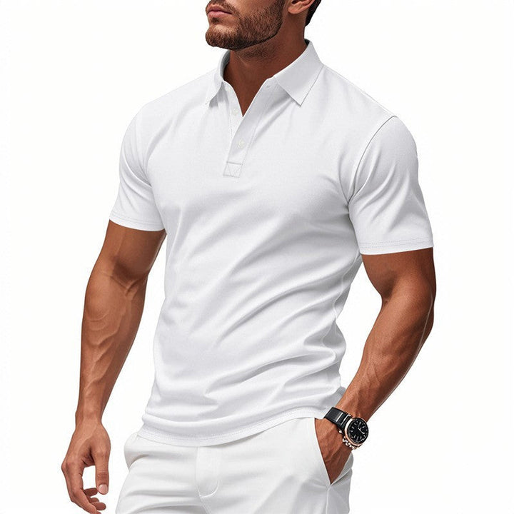 Camisa polo casual de hombre, estilo versátil. Ideal para verano, ropa cómoda y transpirable.