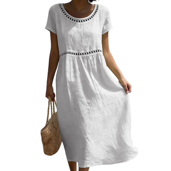Vestido midi elegante para mujer, diseño fresco y cómodo, ideal para verano.