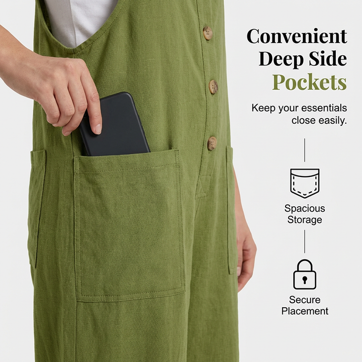 Overall para mujer de tirantes ajustables, moda cómoda para el verano.