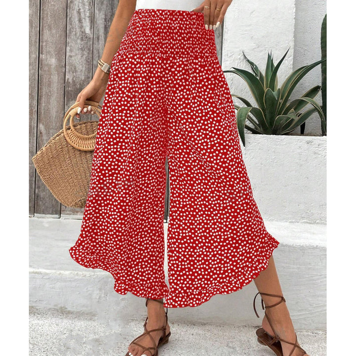 Pantalones de mujer transpirables y fluidos de cintura alta, comodidad y estilo para verano.