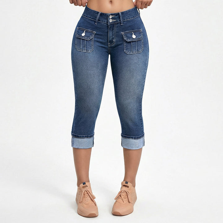 Capri azul mujer, ajustados y cómodos. Ideales para primavera verano.