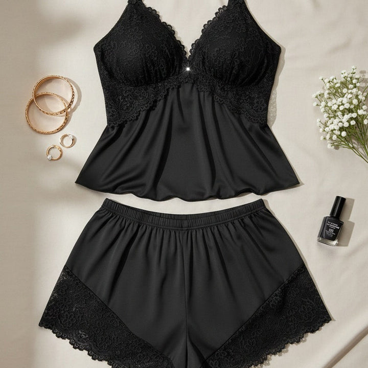 Top de pijama elegante para mujer, parte superior del conjunto con tirantes, diseño moderno.