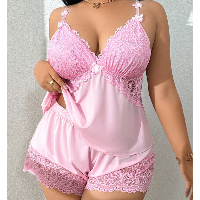 Pijama de mujer versátil: conjunto de top y short para dormir o como ropa de casa de verano.
