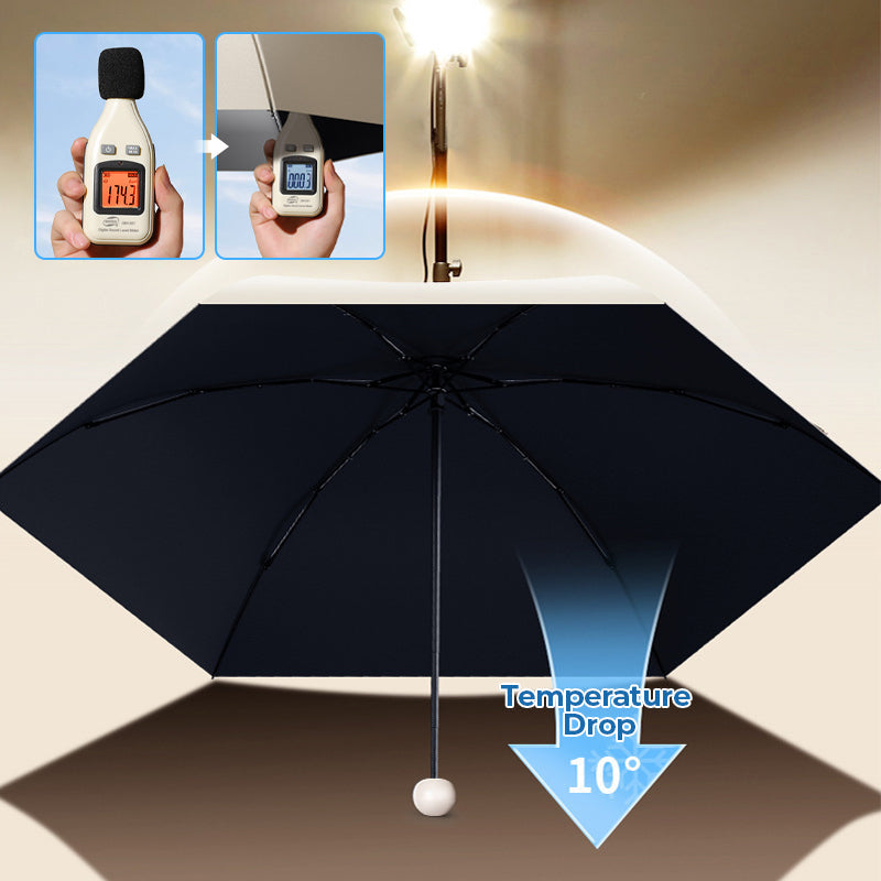 Paraguas impermeable de bolsillo, resistente al viento y la lluvia, diseño unisex compacto para cualquier clima.