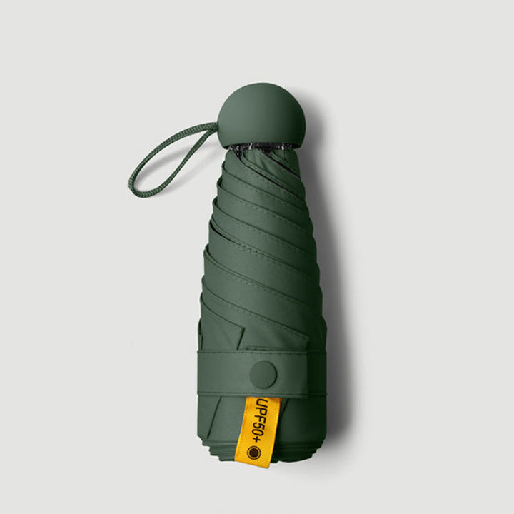 Paraguas de viaje compacto y portátil, UPF50+ y resistente al viento, ideal para cualquier aventura o clima.