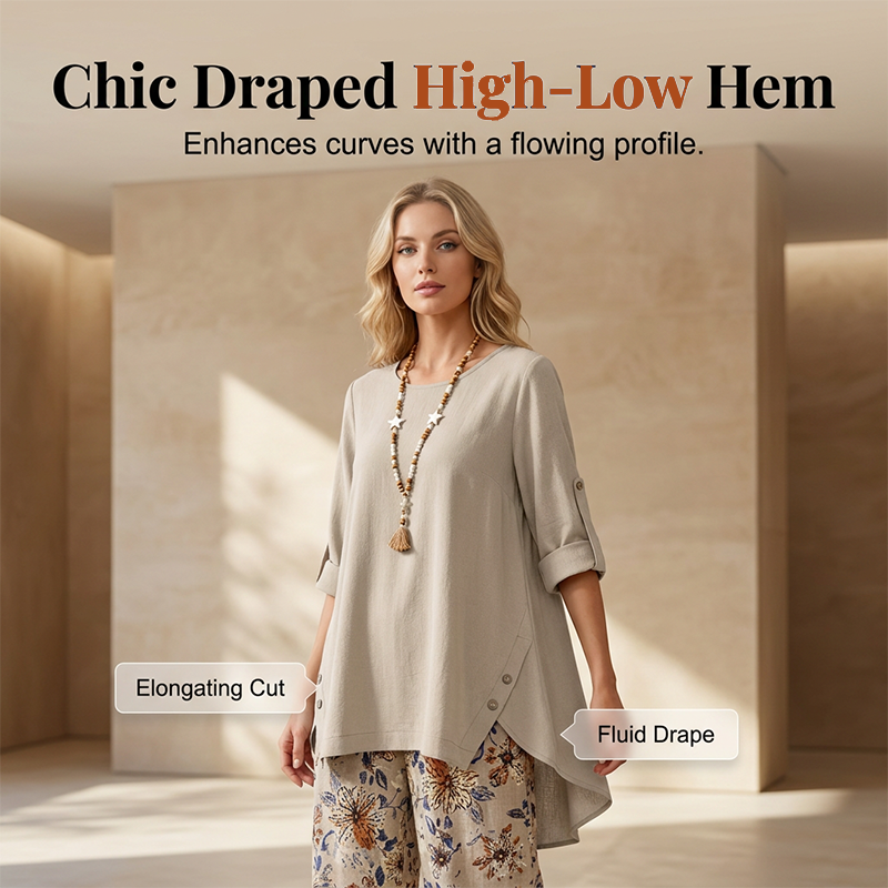 Look de verano: conjunto bohemio de lino y algodón para mujer, fresco, amplio y perfecto para días de playa.