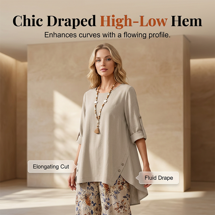 Look de verano: conjunto bohemio de lino y algodón para mujer, fresco, amplio y perfecto para días de playa.