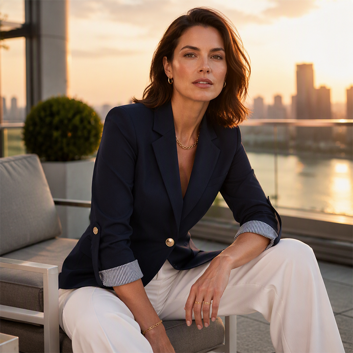 Prenda versátil: blazer mujer ligero y estructurado para moda casual o de oficina.
