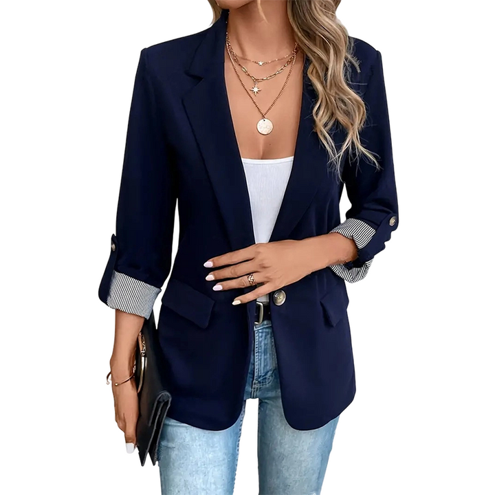 Blazer para mujer con solapa, ideal para un estilo elegante y profesional en la oficina.