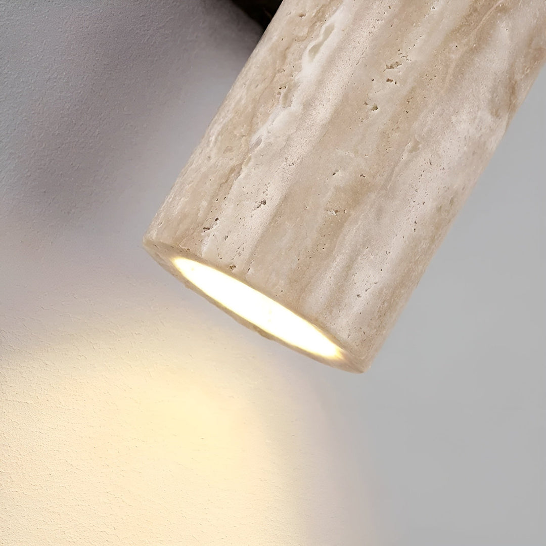 Aplique de pared moderno de travertino, lámpara LED que añade elegancia y estilo al hogar.