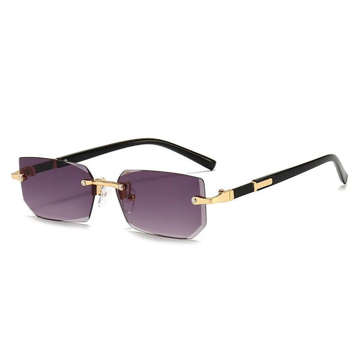 Disfruta el verano con gafas de sol unisex rectangulares. Sin montura, UV400 para máxima protección.