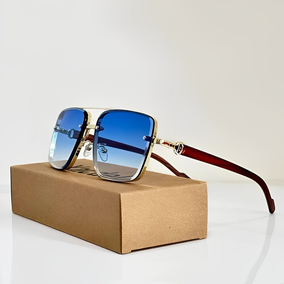 Gafas de sol unisex aviador con lentes degradados y protección UV400. Diseño clásico y montura ligera para verano.