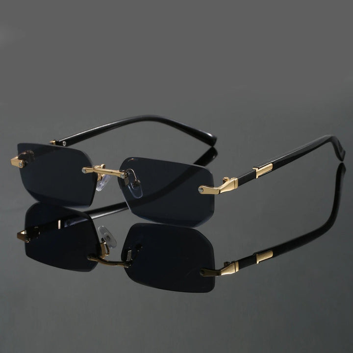 Gafas de sol unisex sin montura, ligeras y modernas con protección UV400 para una visión clara y segura.