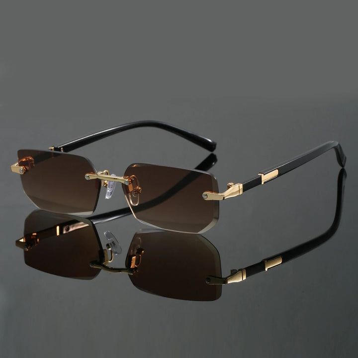 Protección ocular UV400 con gafas de sol unisex sin montura, perfectas para viajes y accesorios de verano.