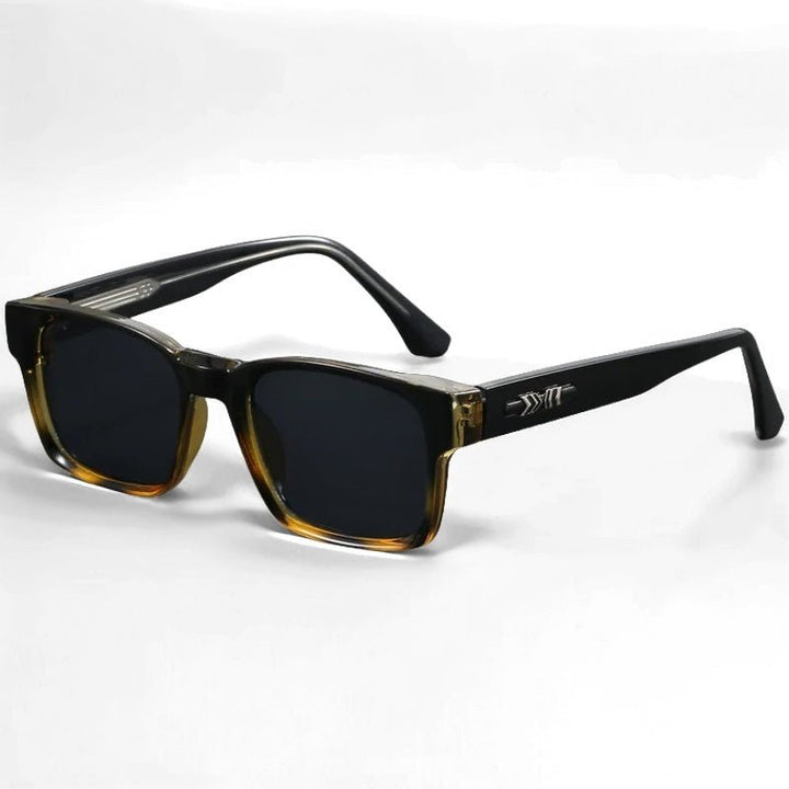 Modernas gafas de sol unisex cuadradas de acetato estampado leopardo. Lentes con protección UV400 para moda.
