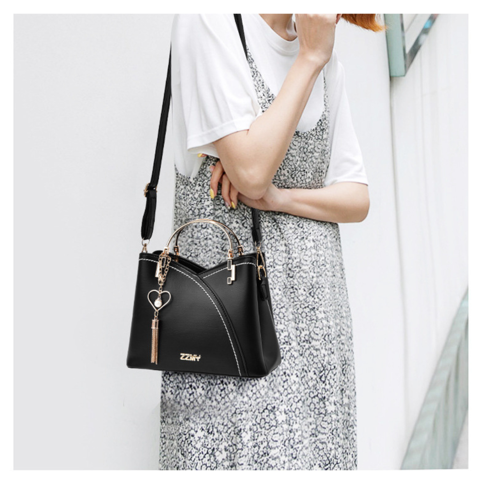 Bolso mujer versátil de lujo en imitación cuero, convertible a cruzado. Perfecto para moda femenina.