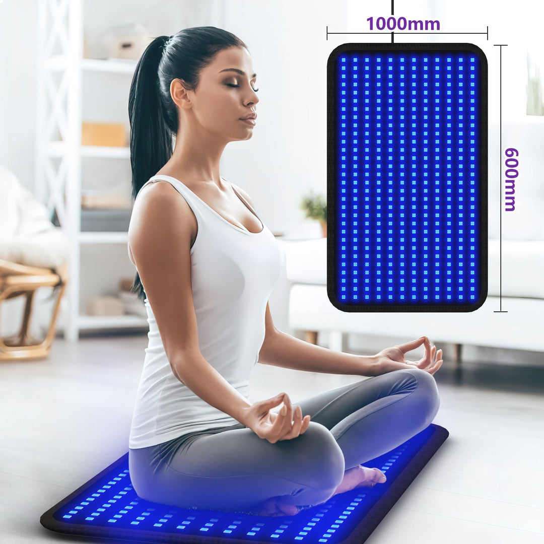 Esterilla de belleza luz azul para bronceado flexible e impermeable, un solarium sin UV en casa.
