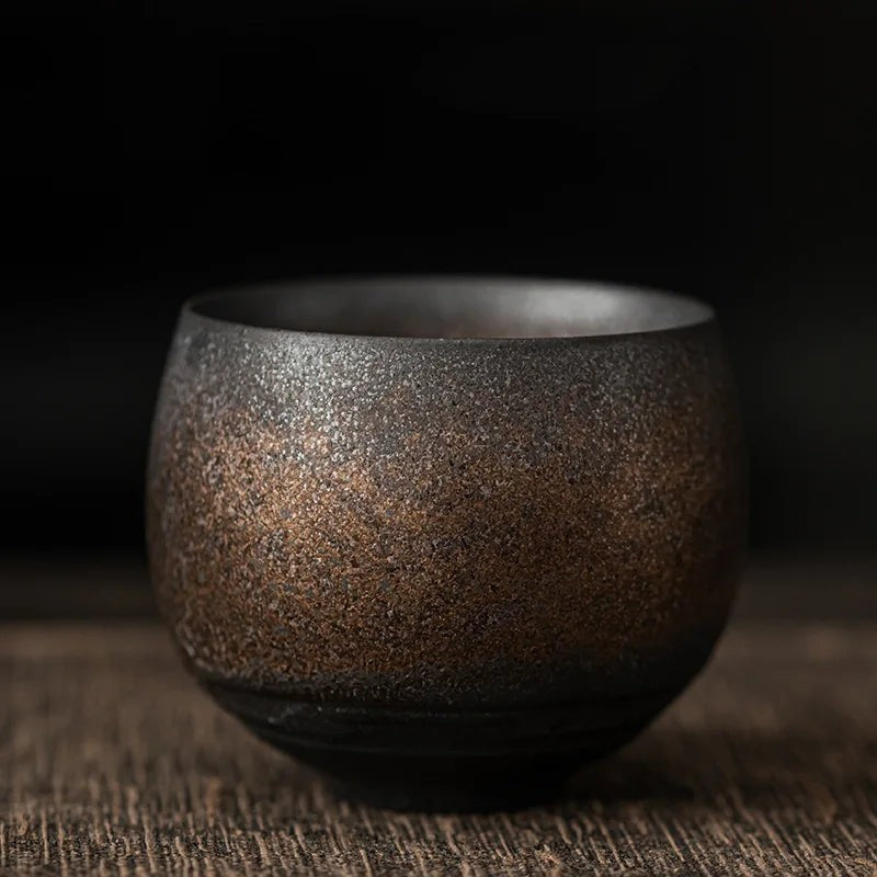 Utensilio de cocina: taza de café artesanal de cerámica gres redonda para tu hogar.
