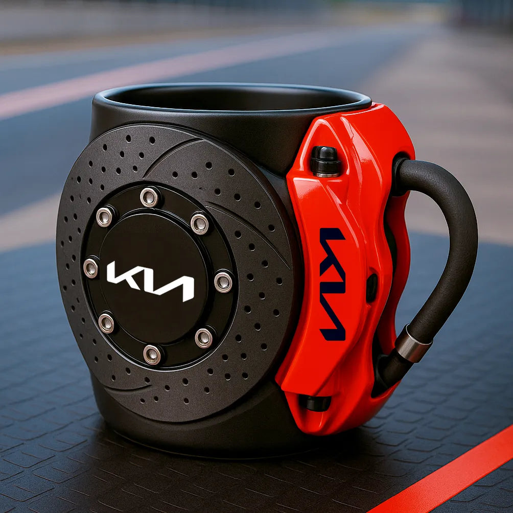 Colecciona gadgets automotrices: taza disco de freno para tu escritorio.