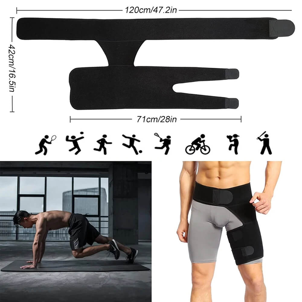 Soporte de cadera unisex y ajustable, ortopédico, diseñado para un alivio cómodo del dolor y estabilización.