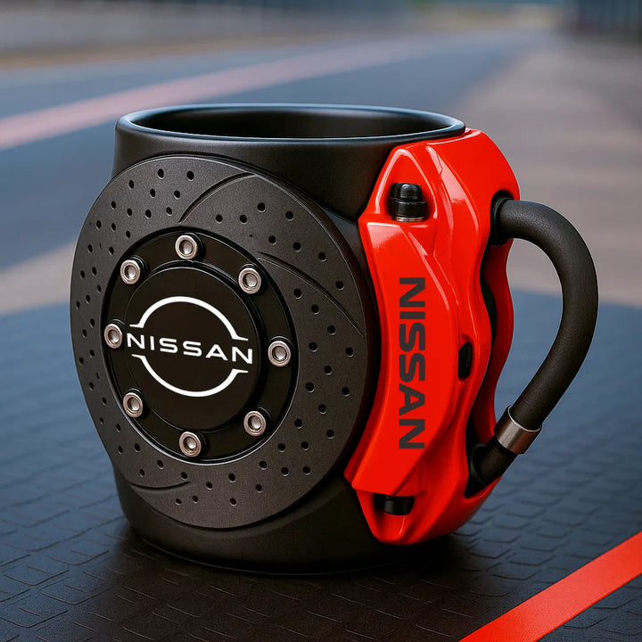 Taza de coche con diseño de disco de freno, regalo original unisex.