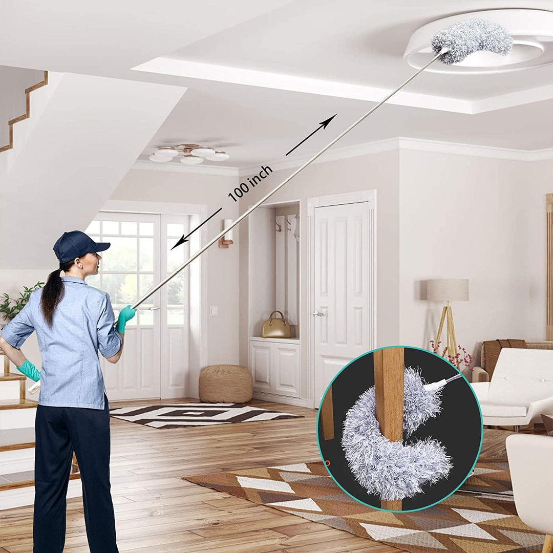 Plumero para el hogar, lavable y versátil, perfecto para limpieza de polvo en techos, muebles y persianas.