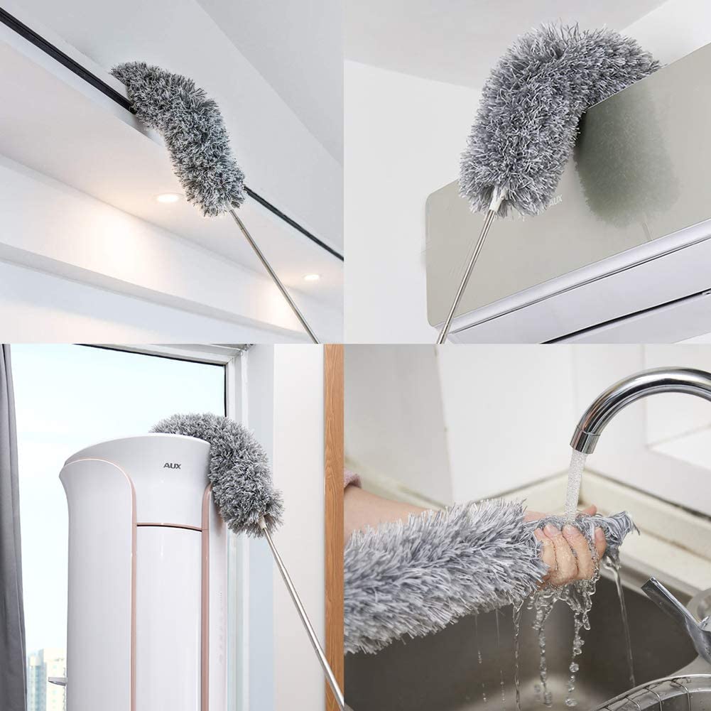 Consigue una limpieza profunda con este plumero telescópico. Elimina polvo y alérgenos en todo el hogar.