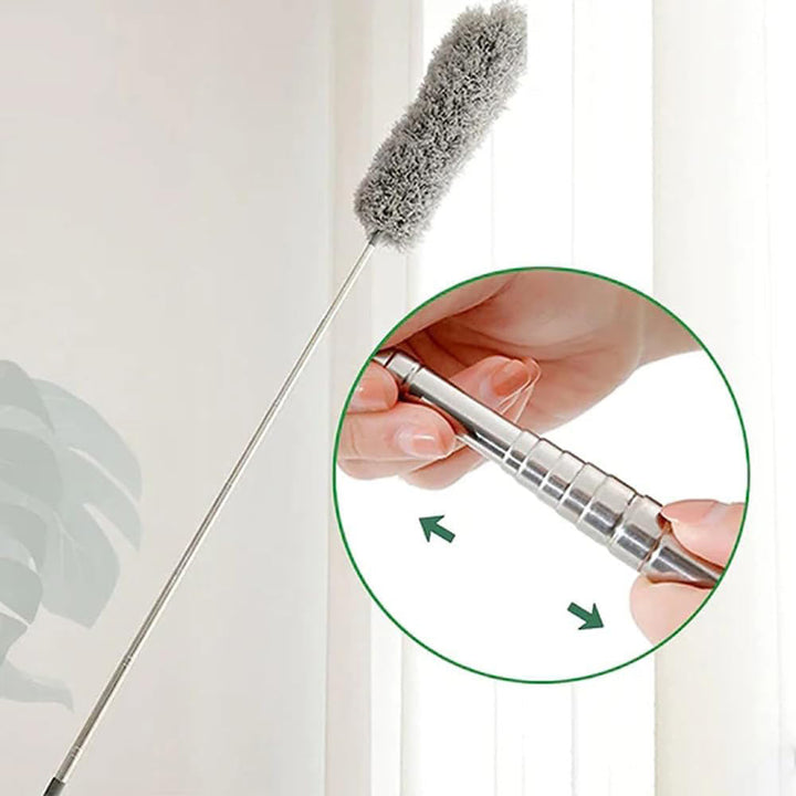 Práctico plumero extensible para limpieza de polvo, mantenimiento del hogar fácil y rápido en cualquier superficie.
