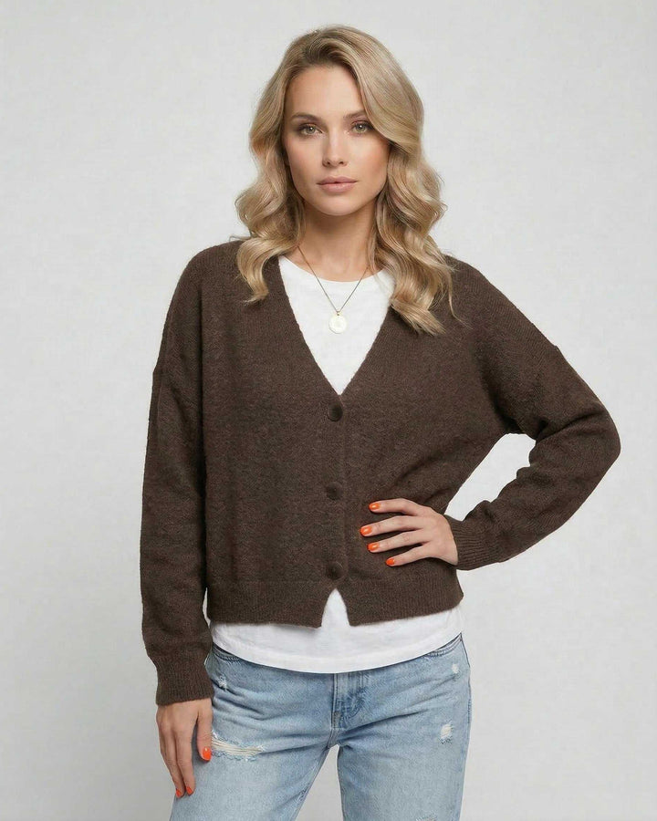 Cárdigan elegante Terra para mujer, perfecto para ropa de oficina, añade un toque profesional y chic.