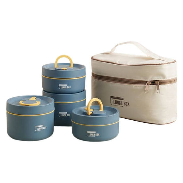 Fiambrera aislada y multicapa, con asa cómoda en la bolsa de transporte, muy práctica.