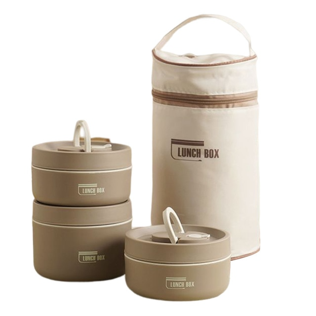 Fiambrera bento de acero inoxidable, con cierre seguro, para un transporte sin preocupaciones.